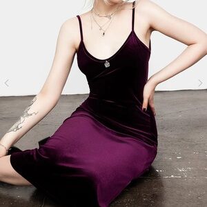Disturbia Winona Dress Velvet Midi